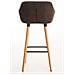 Sgabello Bar Grant Tessuto Sfoderabile I Sedia Alta Cucina Telaio in Legno di Faggio I Sgabello Bancone con Schienale E Poggiapiedi Marrone - Foto miniatura 4