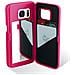 Custodia Compatibile Con Samsung Galaxy S7 In Rosa - Hard Case Coperchio Protettivo Con Specchio E Slot Per Carte - Foto miniatura 6