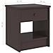 Comodino Marrone Scuro 35x30x40 Cm In Legno Massello Di Pino - Foto miniatura 6