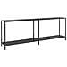 Tavolo Consolle Nero 220x35x75,5 Cm In Vetro Temperato - Foto miniatura 2