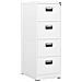 Armadio Classificatore Bianco 46x62x133 cm in Acciaio - Foto miniatura 1