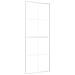 Porta Scorrevole in Vetro ESG e Alluminio 76x205 cm Bianca - Foto miniatura 1