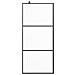 Parete Doccia Walk In 90x195 Cm In Vetro Smerigliato Esg Nero - Foto miniatura 3