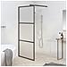 Parete Doccia Walk In 90x195 Cm In Vetro Smerigliato Esg Nero - Foto miniatura 1
