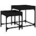 Tavolini Da Salotto 2 Pz Neri In Legno Multistrato - Foto miniatura 2