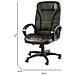 Sedia Con Ruote Luciana, Poltrona Presidenziale Con Braccioli, Sedia Ergonomica Da Ufficio, 70x65h103/114 Cm, Nero - Foto miniatura 5