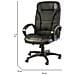 Sedia Con Ruote Luciana, Poltrona Presidenziale Con Braccioli, Sedia Ergonomica Da Ufficio, 70x65h103/114 Cm, Nero - Foto miniatura 2