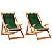 Sedie Da Spiaggia Pieghevoli 2 Pz Verdi In Tessuto - Foto miniatura 2