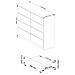 Cassettiera K120, 8 cassetti, 120x40x99 cm, Colore Bianco e Grigio Grafite - Foto miniatura 3
