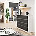Cassettiera K120, 8 cassetti, 120x40x99 cm, Colore Bianco e Grigio Grafite - Foto miniatura 4