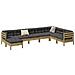 Set Divani Da Giardino 8pz Con Cuscini Legno Impregnato Di Pino - Foto miniatura 8