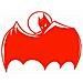 Batman - Adesivo Prespaziato - Colore Rosso - 10cm - Foto miniatura 1