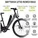 E-bike Cityrad Qurtz 28 Zoll Bicicletta Elettrica, 644 Wh E-city Bike, Autonomia Massima 160 Km - Foto miniatura 6
