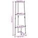Scaffale Angolare 3 Livelli Marrone Chiaro Nero 45,5x31,5x120cm - Foto miniatura 7