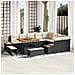 Set di Sofa da Giardino 12 Pezzi con Cuscini Rattan Sintetico Nero Acacia, Set di Pranzo da Giardino 3 Pezzi con Cuscini Rattan Sintetico Nero Acacia - Foto miniatura 2