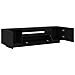 Mobile TV  con luci LED Nero Rovere 160x35x40 cm in legno ingegnerizzato - Foto miniatura 4