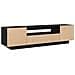 Mobile TV  con luci LED Nero Rovere 160x35x40 cm in legno ingegnerizzato - Foto miniatura 7