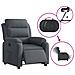 Poltrona Elettrica Reclinabile Grigio Scuro in Vera Pelle - Foto miniatura 6