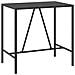 Set Bar Giardino 5 pz Nero Polyrattan e Legno Massello Acacia - Foto miniatura 5