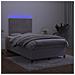 Letto a Molle Materasso e LED Grigio Chiaro 120x190 cm Velluto - Foto miniatura 4