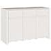 "Credenza ""DRAMMEN"" Bianca 114x43x75,5 cm in Legno Massello di Pino" - Foto miniatura 1