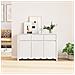 "Credenza ""DRAMMEN"" Bianca 114x43x75,5 cm in Legno Massello di Pino" - Foto miniatura 4