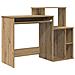 Scrivania con spazio di archiviazione in rovere artigianale 120.5x44x88.5 cm Legno ingegnerizzato - Foto miniatura 1