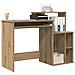 Scrivania con spazio di archiviazione in rovere artigianale 120.5x44x88.5 cm Legno ingegnerizzato - Foto miniatura 3