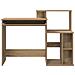 Scrivania con spazio di archiviazione in rovere artigianale 120.5x44x88.5 cm Legno ingegnerizzato - Foto miniatura 5