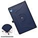 Custodia A Libro Per Tablet Teclast P25t 10"" Girevole A 360° Blu Navy - Foto miniatura 3