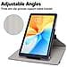 Custodia A Libro Per Tablet Teclast P25t 10"" Girevole A 360° Blu Navy - Foto miniatura 5