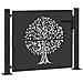 Cancello da giardino con blocco Nero 105 x 100 cm - Foto miniatura 4