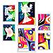 Set Di 6 Stampe Ali Di Pace In Dipinti Decorativi Estetici Astratti Colorati Per Il Tuo Soggiorno A Casa A3 & A4 Cornice Bianca - Foto miniatura 1