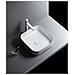 Lavabo Appoggio 38,5 X 38,5cm Bianco Opaco - Foto miniatura 1