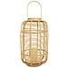Lanterna Portacandela Con Candelaled In Bambù E Rattan Marrone D29x48h - Foto miniatura 2
