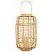 Lanterna Portacandela Con Candelaled In Bambù E Rattan Marrone D29x48h - Foto miniatura 3