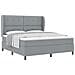 Letto a molle con materasso Grigio chiaro 180 x 200 cm Tessuto - Foto miniatura 1