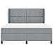 Letto a molle con materasso Grigio chiaro 180 x 200 cm Tessuto - Foto miniatura 7