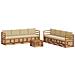 Set divani 9 pcs Naturale e Beige Legno di Acacia Massello - Foto miniatura 1
