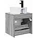 Mobile lavabo da parete Sonoma grigio 49 x 44,5 x 65 cm - Foto miniatura 3