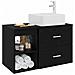 Set di mobili per il bagno 2 pcs Rovere Nero - Foto miniatura 3