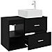Set di mobili per il bagno 2 pcs Rovere Nero - Foto miniatura 5