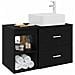 Set di mobili per il bagno 2 pcs Rovere Nero - Foto miniatura 2