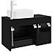 Set di mobili per il bagno 2 pcs Rovere Nero - Foto miniatura 7