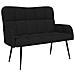 Sofa a Due Posti Nero 115 x 61 x 87 cm Tessuto - Foto miniatura 1