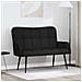 Sofa a Due Posti Nero 115 x 61 x 87 cm Tessuto - Foto miniatura 2