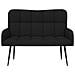 Sofa a Due Posti Nero 115 x 61 x 87 cm Tessuto - Foto miniatura 4