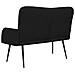 Sofa a Due Posti Nero 115 x 61 x 87 cm Tessuto - Foto miniatura 6