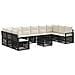 Set Divano da Giardino 11 pcs Nero polyrattan - Foto miniatura 1