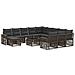 Set Divano da Giardino 13 pcs Grigio e Grigio Scuro polyrattan - Foto miniatura 1